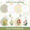 4-Set Ribbon Flower Embroidery Kit for Beginners – Stamped Cross Stitch DIY Starter Kit with Floral Patterns, Hoops, Threads, and Colorful Ribbon Flowers